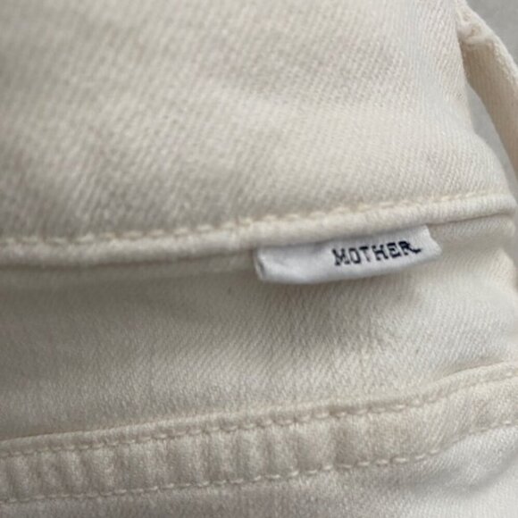 MOTHER The Sinner Frayed Denim Shorts in Whipping The Cream Pink Racer 26 - Picture 10 of 11